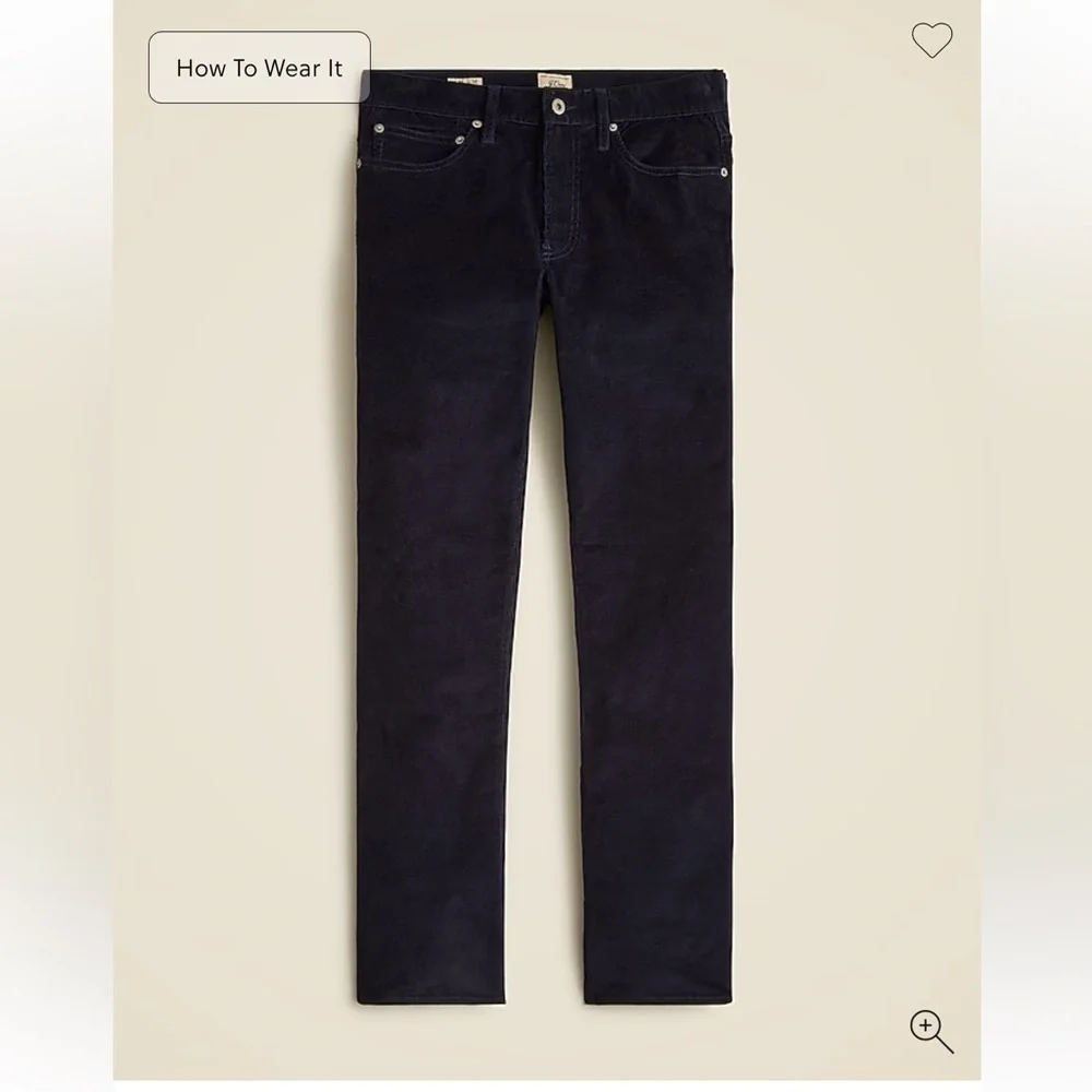 J crew authentic navy 770™ Straight-fit pant in corduroy